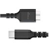 MediaRange Kabelis do ładowania Micro-B na USB-C USB 3.0 0,5m juoda