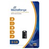 MediaRange USB Nano 8 GB, USB-Stick - juodas, USB-A 2.0