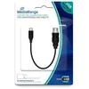 „MediaRange MRCS168“, 0,2 m, „Micro-USB B“, USB A, USB 2.0, Kištukas/Lizdas, Juoda