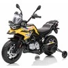Megaleg BMW F850 GS EL motociklas vaikams 12V ličio jonų, geltonas