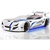Megaleg „Speedy Spoiler 4WD“ automobilio lova su LED šviesomis ir garso paketu, balta