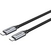 Mercodan USB-C kabelis 2,0 m, USB 3.2 Gen 2, 20 Gbps, 100 W PD, 4K@60 Hz, TPE kabelis, kosminė pilka, 2 m, USB C, USB C, USB 3.2 Gen 2 (3.1 Gen 2), juoda, pilka