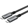 Mercodan USB-C kabelis 3,0 m, USB 3.2 Gen 2, 20 Gbps, 100 W PD, 4K@60 Hz, TPE korpusas, kosminė pilka, 3 m, USB C, USB C, USB 3.2 Gen 2 (3.1 Gen 2), 20 Gbit/s, juoda, pilka