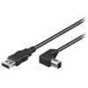 USB kabelis MicroConnect USB-A - USB-B 2 m Juodas (USBB2ANGLED)