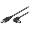 USB kabelis MicroConnect USB-A - USB-B 2 m Juodas (USBB2ANGLED)
