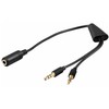 Adapteris AV Goobay Jack 3,5 mm - Jack 3,5 mm x2 juoda (48980)