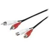 MicroConnect kabelis RCA (Cinch) x2 - RCA (Cinch) x2 5m juodas (AUDCH5)