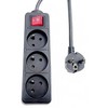 MicroConnect 3 padėčių maitinimo laido įjungimo/išjungimo jungiklis, prancūziškas E tipo, 1,5 m