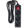 Maitinimo laidas MicroConnect MC-GRU0033BS šakotuvas 3 m 3 x lizdas į vidinį tinklą juoda