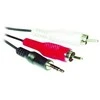 „Microconnect AUDLC10G“, 3,5 mm, kištukas, 2 x RCA, kištukas, 10 m, juodas