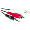 Kabelis MicroConnect lizdas 3,5 mm – RCA (Cinch) x2 1,5 m juoda (AUDLC2G)