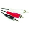 Kabelis MicroConnect Jack 3.5mm - RCA (Cinch) x2 3m juoda (AUDLC3G)