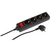 Maitinimo kabelis MicroConnect Microconnect MC-GRU0045BS skirstytuvas 5 m 4 x tinklo lizdai Vidinis juodas