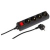 Maitinimo kabelis MicroConnect Microconnect MC-GRU0045BS skirstytuvas 5 m 4 x tinklo lizdai Vidinis juodas