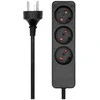 „Microconnect MC-EDBGRU0305B“, 5 m, K tipas, K tipas, Juoda, 3 kintamosios srovės lizdai, 230 V