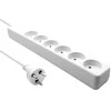 „Microconnect MC-EDBGRU0605W“, 5 m, K tipas, K tipas, Balta, 6 kintamosios srovės lizdai, 700 g