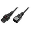 MicroConnect Assmann Electronic ASM IEC-PC1022 maitinimo kabelis, kištukas C14, Ho5VV-F 3 X 1.00mm2 iki C13 IEC LOCK, 3m juodas