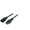 MicroConnect Assmann Electronic ASM IEC-PC1022 maitinimo kabelis, kištukas C14, Ho5VV-F 3 X 1.00mm2 iki C13 IEC LOCK, 3m juodas