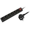 Galios juosta MicroConnect 6 lizdai 1,8 m juodos (GRU006B)