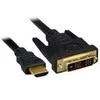 HDMI į DVI-D kabelis su auksuotais antgaliais