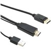 MicroConnect Mikrojungtis HDMI-DP-CON3, 3 m, HDMI A tipo (standartinis), DisplayPort, Kištukas, Kištukas, Tiesus