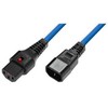 MicroConnect MC-C13C14LOCK-2MB maitinimo laidas Mėlyna 2 m C13 skydelis C14 skydelis