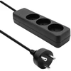 Microconnect MC-EDBGRU0303B, 3 m, K tipo, K tipo, Juoda, 3 kintamosios srovės lizdai, 400g