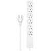 „Microconnect MC-EDBGRU0605W“, 5 m, K tipas, K tipas, Balta, 6 kintamosios srovės lizdai, 700 g