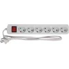 MicroConnect Power strip 6 lizdai 3m Baltas maitinimo kabelis