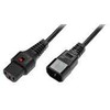 MicroConnect Assmann Electronic ASM IEC-PC1022 maitinimo kabelis, kištukas C14, Ho5VV-F 3 X 1.00mm2 iki C13 IEC LOCK, 3m juodas