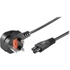 MicroConnect Maitinimo laidas UK - C5 0.5m Juodas