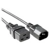 MicroConnect Maitinimo laidas C19- C14 1m Juoda