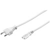 Kabelis zasilający MicroConnect Power Cord Notebook 0.5m Baltas