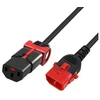Maitinimo kabelis MicroConnect Powercord C13 IEC Lock+ - C14 (MC-DUALC13C14S-0.5)