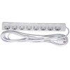MicroConnect ilgintuvas 8 vietų GRU00850WDK 5 m įžemintas, saugus vaikams, baltas
