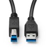 Kabelis USB MicroConnect USB-A - USB-B 5 m Juodas (USB 3.0 A-B 5m M-M, Juodas)