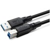 Kabelis USB MicroConnect USB-A - USB-B 3 m Juodas (USB 3.2 A-B Gen 1 Cable LSZH,)