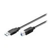 USB kabelis MicroConnect USB-A - USB-B 5 m Juodas (USB3.0AB5B)