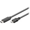 USB laidas MicroConnect USB-C - mikroUSB 1 m juoda (USB3.1CAMIB1)