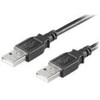 MicroConnect USB kabelis USB-A – USB-A 0,5 m juodas (USBAA05B)