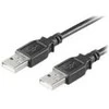 USB kabelis MicroConnect USB-A - USB-A 3 m Juodas (USBAA3B)