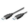 USB kabelis MicroConnect USB-A - USB-A 1 m Juodas (USB3.0AA1B)