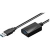USB kabelis MicroConnect USB-A - USB-A 10 m Juodas (USB3.0AAF10A)