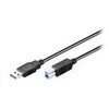 USB kabelis MicroConnect USB-A - USB-B 1,8 m Juodas (USB3.0AB2B)
