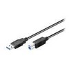 USB laidas MicroConnect USB-A - USB-B 3 m juoda (USB3.0AB3B)