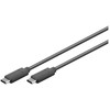 USB MicroConnect USB-C - USB-C kabelis 1,5 m, juodas (USB3.2CC1.5)