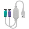 MicroConnect Microconnect USBA2XPS2 kabelis PS/2 0,3 m 2x 6-p Mini-DIN USB A Baltas