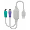 MicroConnect Microconnect USBA2XPS2 kabelis PS/2 0,3 m 2x 6-p Mini-DIN USB A Baltas