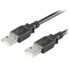 Kabelis USB MicroConnect USB-A - USB-A 1 m Juodas (USBAA1B)