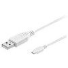 USB laidas MicroConnect USB-A - 0.6 m Baltas (USBABMICRO0,60W)